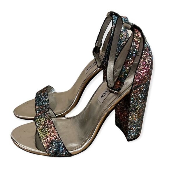 Steve Madden Carrson Glitter Heels Size 7.5 - Picture 1 of 5